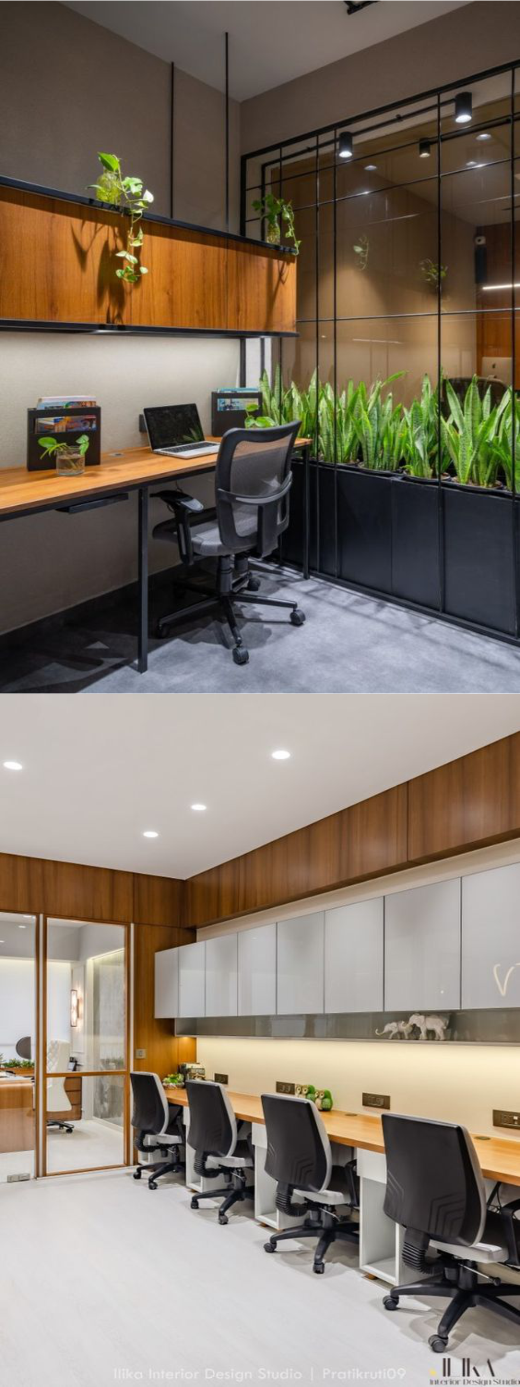contoh design interior office kantor minimalis modern open plan di Bogor