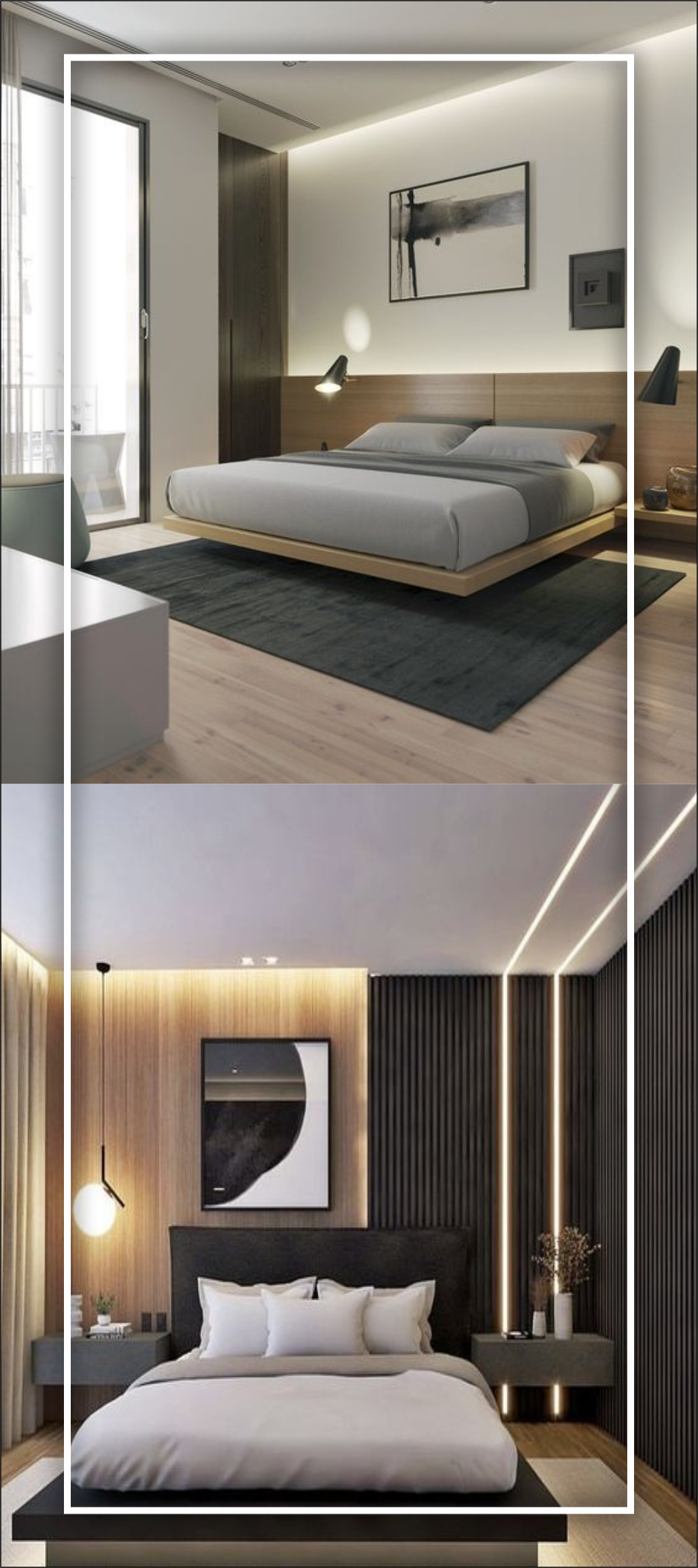 design interior bedroom kamar Modern Minimalis BSD contoh design interior modern minimalist bedroom kamar tidur di BSD - serpong