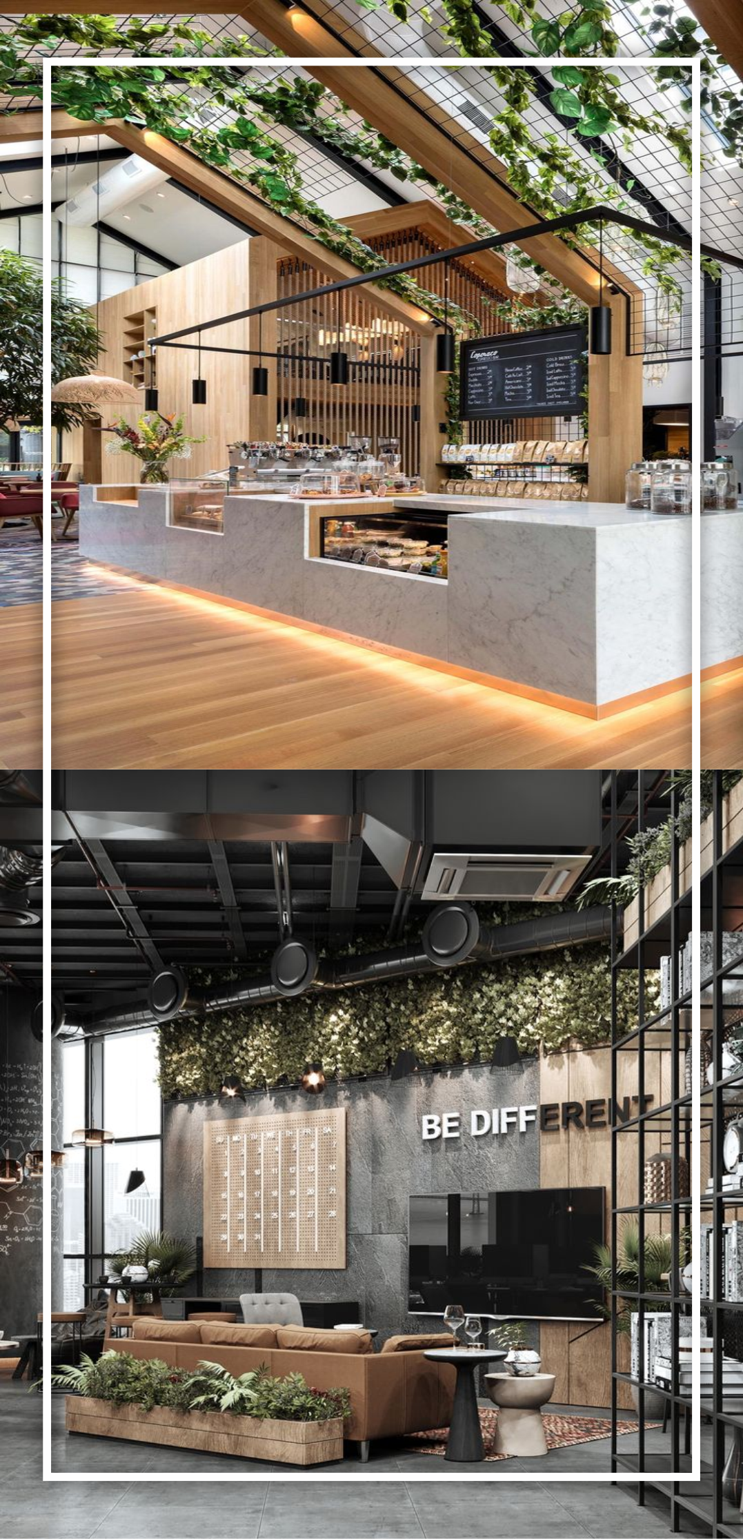 design interior cafe modern minimalis dan industrial design interior modern minimalis dan industrial dengan bunga dan tumbuhan