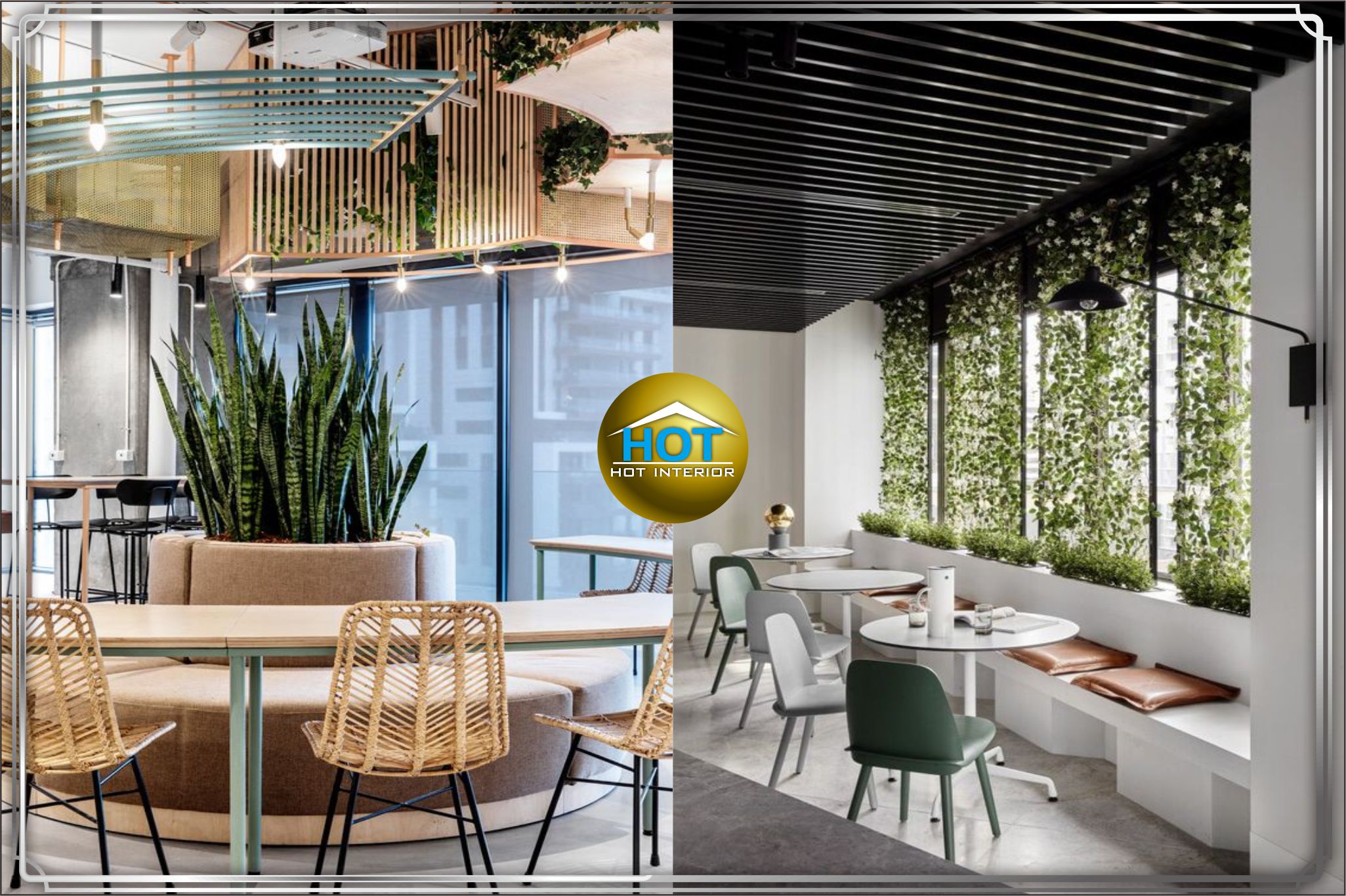 design office ( kantor ) modern industrial minimalis dengan sentuhan tumbuhan tropis sejuk segar hijau - kemayoran - jakarta pusat